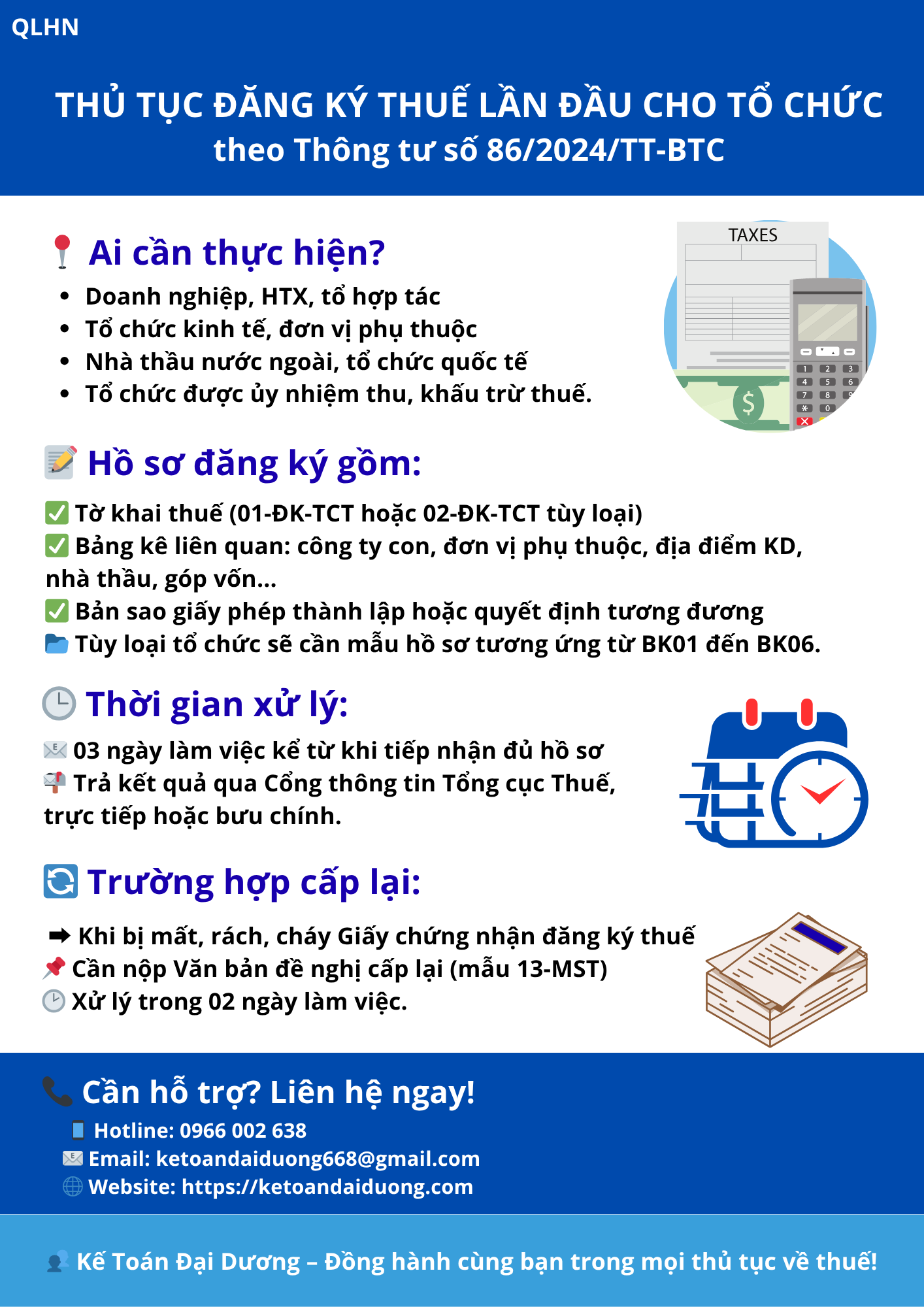 THỦ TỤC ĐĂNG KÝ THUẾ LẦN ĐẦU ĐỐI VỚI NGƯỜI NỘP THUẾ LÀ TỔ CHỨC